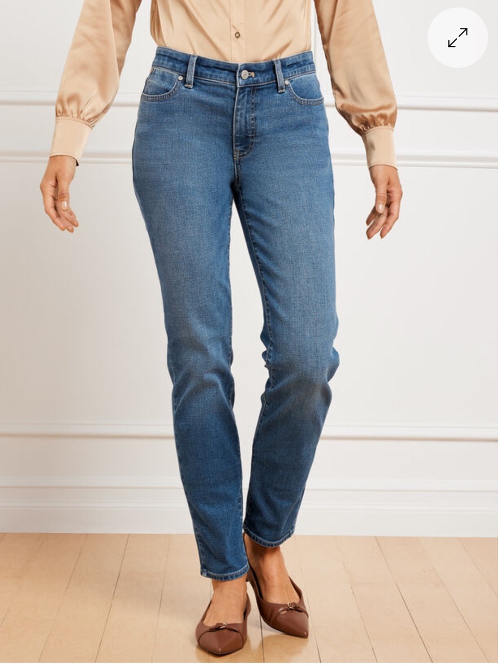 Talbots Women’s 6P Med Blue Flawless Stretch Slim Ankle Jeans in EUC